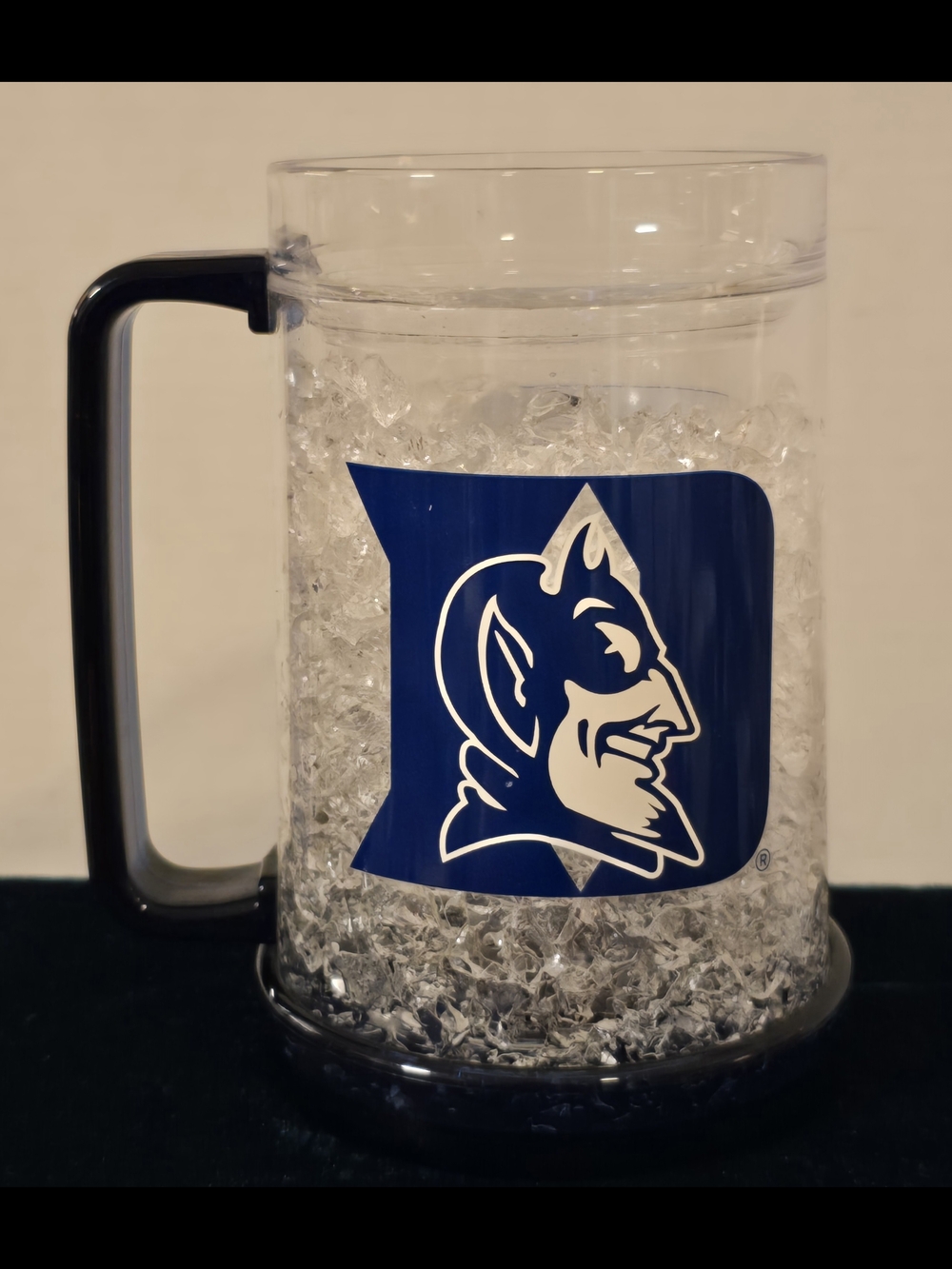 NWT Duck House Sports Duke Blue Devils Crystal Freezer Mug 16oz NCAA Football BB